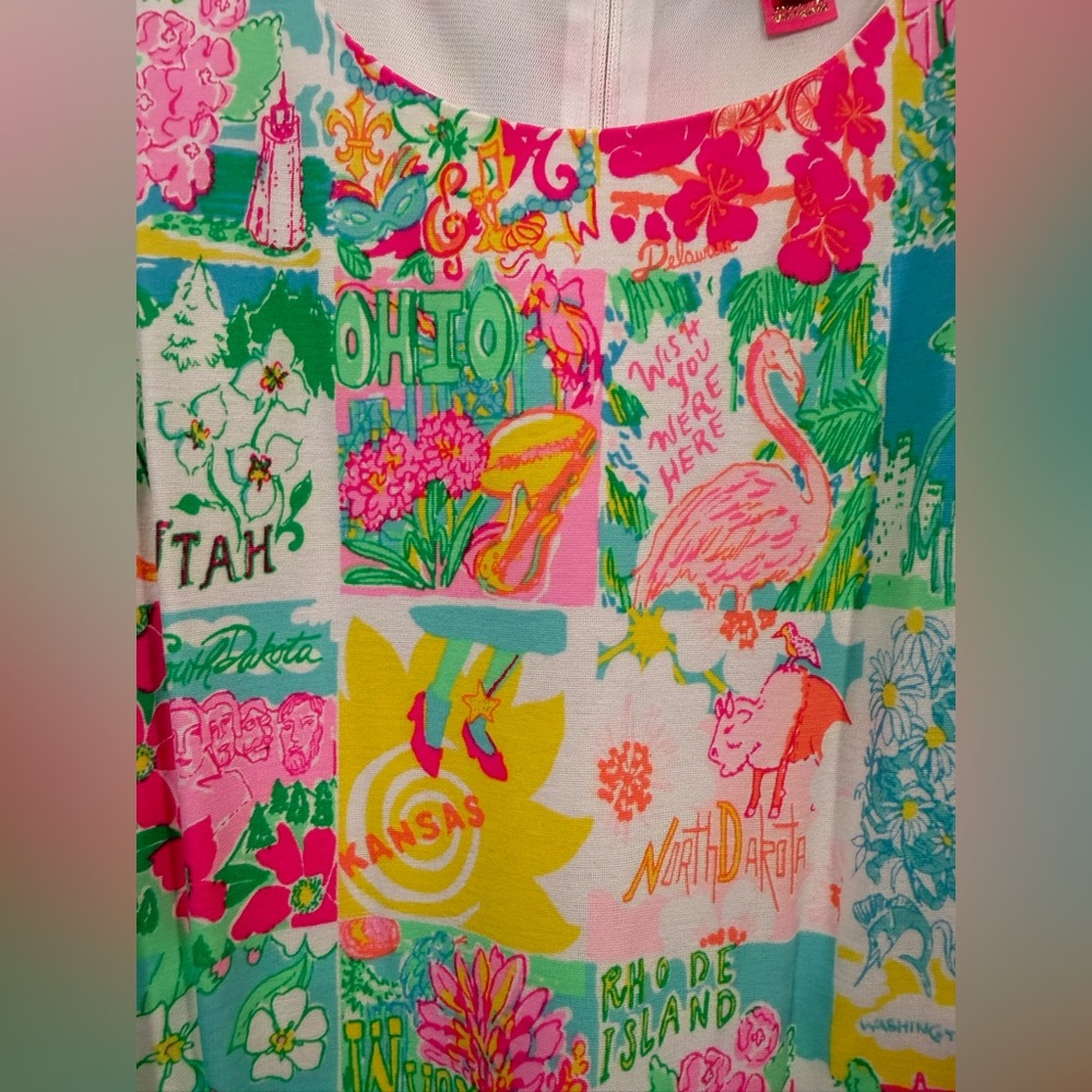 Lilly Pulitzer Multicolor Patchwork State of Mind Romper - Picture 7 of 12